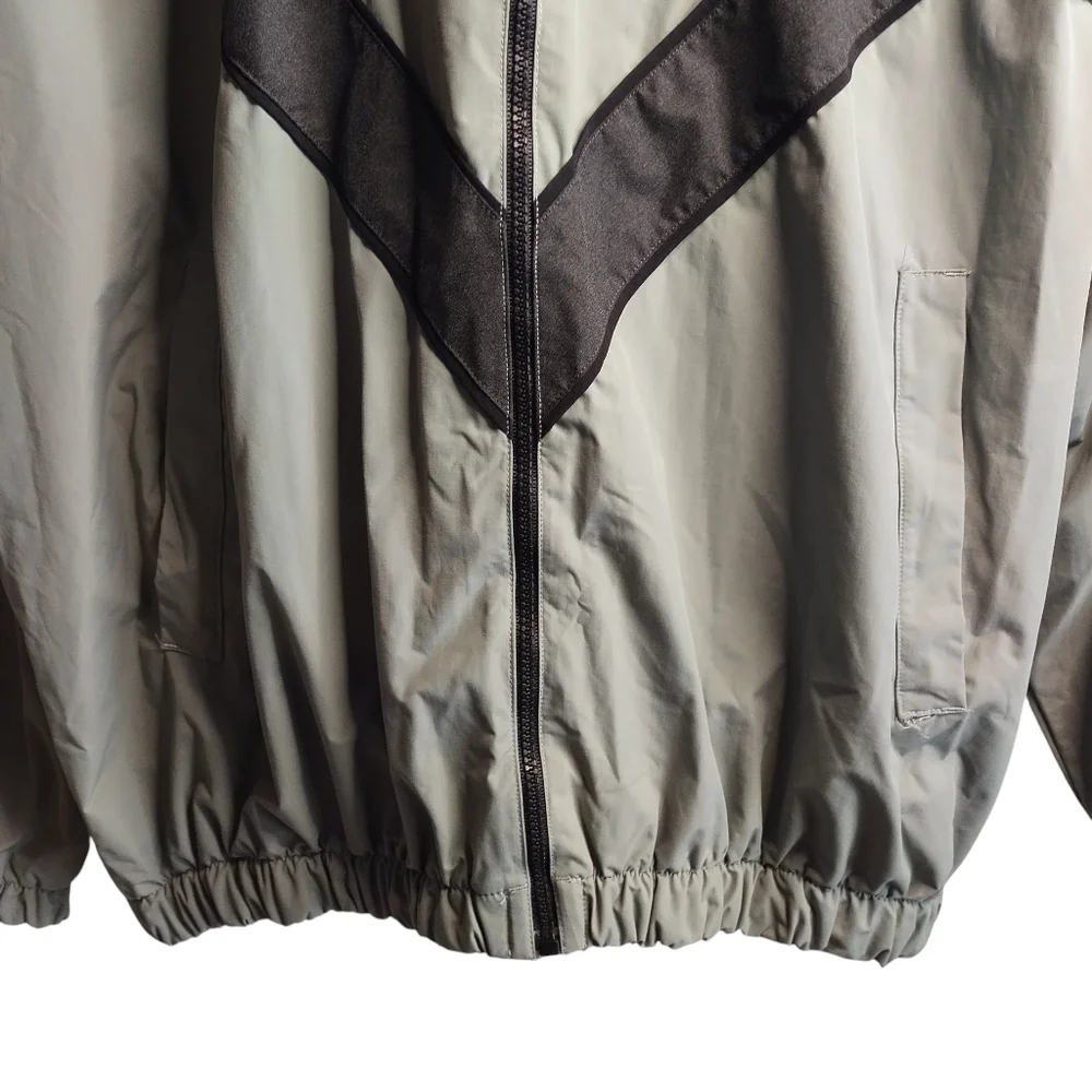 US Military Surplus Army PFU Jacket Green Large Long 100% Nylon Windbreaker L